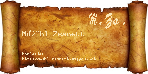 Mühl Zsanett névjegykártya