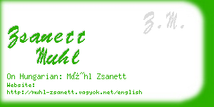 zsanett muhl business card